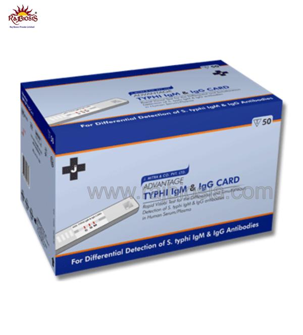 J Mitra Advantage Typhi IgM & IgG Card