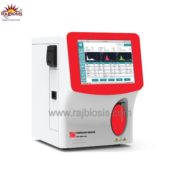 The ALTA 3-Part Hematology Analyzer (ADX-HEME-340) uses Electrical Impedance and Photometric (for HGB measurement) principles for detecting whole blood parameters like RBC, WBC, PLT etc., for Complete Blood Count (CBC).Product Features:Double -channel for counting; high throughput (80 samples/hour)10.4” color display screen with touch panel (displays 21 parameters, 3 histograms & Patient information in single page)High voltage burning technology for clog removalHigh speed pulse collecting and discrimination; Intelligent floating threshold technologyLarge storage capacity, 500,000 results including histogram & Patient information