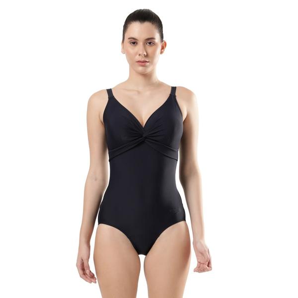 BrigitteLook and feel fabulous in the water. Sophisticated in timeless colours with an elegant twist detailing at the front, this figure-flattering swimsuit features removable bra pads and a powermesh inner liner which smooths the tummy for added confidence at the pool or beach. Made from soft and comfortable Endurance®10 fabric, it's designed to fit like new for longer and retain its shape.Features• Padded bust support - removable bra pads provide added support and shaping. • Tummy control panel - inner mesh panel holds and flatters the figure • U back design-helps make it easy when putting on or taking off your swimsuit • Adjustable straps - for a better fit • Higher chlorine resistance than standard swimwear fabrics - fits like new for longer with CREORA® HighClo™ • Shape retention - fabric stretches so you can enjoy your swim without feeling restricted • Sun protection - UPF 40+Fabric Description: Endurance®10 Fabric Composition: 80% Nylon 20% Elastane (CREORA® HighClo™)