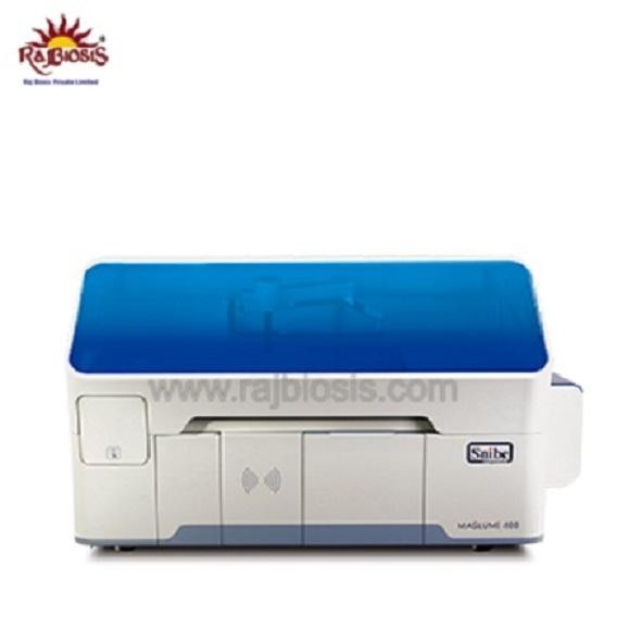Product DescriptionWe are successfully meeting the varied requirements of our clients by providing the best quality range of Maglumi 800 Fully Automatic Immunoassay Analyzer.Principle Of Luminescence:Non-Enzyme Involved Flash Chemiluminescence, Long Stability Of ReagentsSample LoadingUp To 40 Sample TubesContinuous Loading, Stat AvailableAnalyzer Auto NumberedLis ConnectionRefrigerated Sample Area With Independent Power SupplyReagent Loading9 Reagents On BoardContinuous LoadingRfid Reading All Info Of ReagentsRefrigerated Reagent AreaReagent Features:Integrated Kit, Ready-To-Use, No Pretreatment RequiredIntegrated Kit Including CalibratorsUsing Superparamagnetic MicrobeadsRfid Tag Storing All Info Of ReagentRfid Tag With Built-In Master Curve2-Point Calibration To Adjust Master CurveOther FeaturesClot DetectionLiquid Level Detection For ReagentOptional Ratio For Sample DilutionAuto Dilution For High Concentration SampleConstant 37 Incubation
