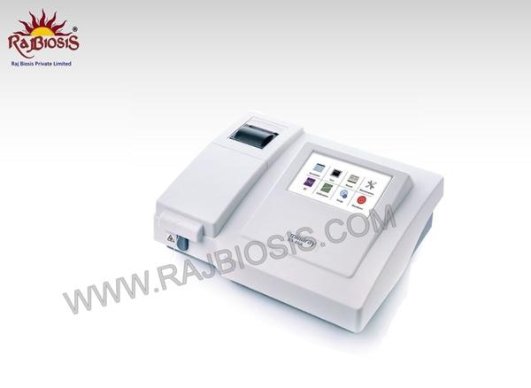 A semi-automatic chemistry analyzer with large touch-screen and  easy-to-use operation software.Features7.0” TFT touch-screen & pop-up keypad Two test mode: flowcell or cuvette Supports bi-chromatic tests for end point, fixed-time, kinetics methods External keyboard or mouse support via USB User-friendly interface and multi-language operation software Built-in thermal printer