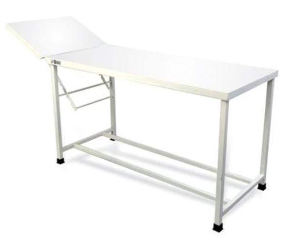 Overall Size :- 1830 mm L X 610 mm W x 810 mm H Ratchet Support for back rest Pre treated & Epoxy Powder Coated 3” Thick mattress..#BesthospitalplainexaminationmanufactureinPCMC#numberoneplainexaminationtablemanufacturerinpcmc