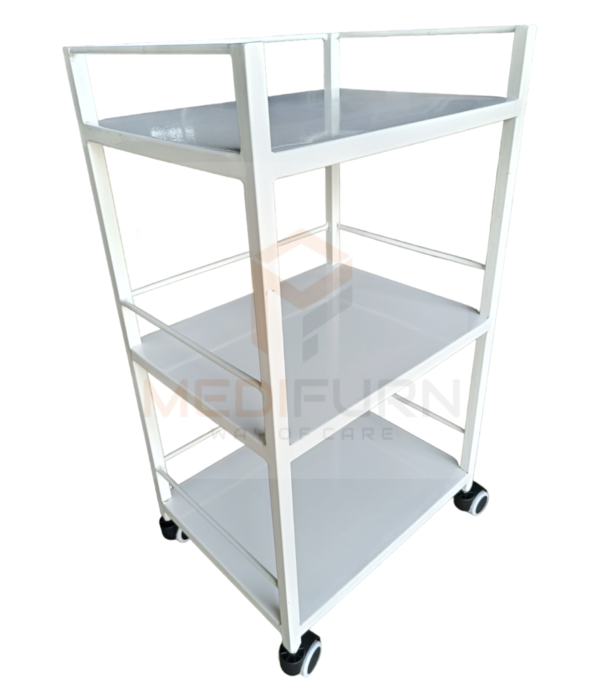 Overall Size :- 450 mm L X 350 mm W x 850 mm HComplete CRC powder coated Structure2” Wheels heavy duty SystemShelves With fall of Protection.Medifurn industry in pcmcbest hospital furniture manufacturer in PCMC. best electrical Hospital bed manufacturer in PCMC. surgical equipment manufacturer in PCMC. #besthospitalfurnituremanufacturerinPCMC. #electricalHospitalbedmanufacturerinPCMC. #surgicalequipmentmanufacturerinPCMC.