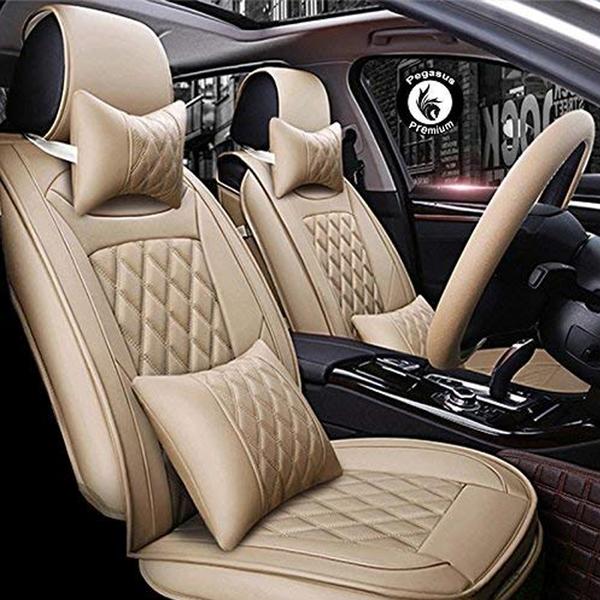Product Features☑ Air-bag friendly seat covers☑ PU Leatherette with 1-Year Warranty☑ Customize colors and designs according to your choice☑ Bucket-Fitted, UV-Resistant, Dustproof & Tear-resistant☑ Perfect Fitting & Super Soft Material☑ Maintainable and easy to clean using a wet cloth.☑ We also provide Fitter Recommendations for fitting this☑ Price may be different because of your Car model, year, and specificationProduct CompatibilityFORDAspire, Ecosport, Feista, Figo, FreestyleHONDAAccord, Amaze, Brio, City, Civic, Hr-v, Jazz, WrvHYUNDAIAccent, Aura, Creta, Elentra , Eon, Grand I10, Grand I10 Nios, I10, I20, Santro , Santro Xing, Tucson, Venue, Venue Facelift, Verna, Verna Fludic, XcentKIARio, Seltos, Sonet, Sportage, StonicMAHINDRAKuv100, Thar, Xuv 300, Xuv 400, Xuv700 5 SeaterMARUTI SUZUKIAlto, Alto K10, Baleno, Brezza, Celerio, Ciaz, Ignis Grand Vitara , Jimny, New Swift, Ritz, S-cross, S-presso, Swift Dezire, Sx4, WagonrMGAstor, HectorNISSANDatsun Go, Magnite, Micra, Sunny, TerranoRENAULTDuster, Kiger, Kwid, Pulse, ScalaSKODAFabia, Kushaq, Laura, Octavia, Rapid, SuperbTATAAltroz, Bolt, Harrier, Indica, Indica Vista, Indigo, Indigo Manza, Nexon, Nexon EV, Nexon Facelift 2020, Punch, Tiago, Tigor, ZestTOYOTACamry, Corolla Altis, Etios, Glanza, Urban CruiserVOLKSWAGENAmeo, Polo, Polo Gt, Taigun, Vento