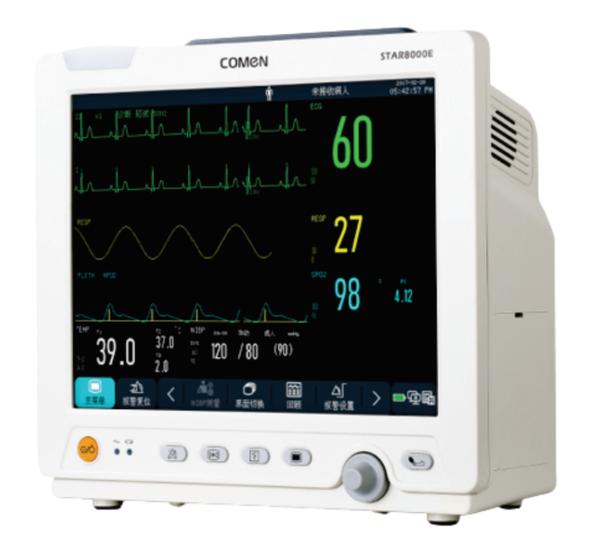 SPECIFICATIONS: 12.1” LED-backlit display with low power consumption and extended runtime Mouse and keyboard operation applicable Ultra quiet fan-less design Smoother user experience with Comen's patented blood pressure interface Save data in the event of power faliure with large- capacity storage space Long –lasting with built-in high-capacity lithium battery Easy to use with eye-cathing blood pressure button design Get system software upgrades without disassembling machine#bestcomenfiveparamonitorinpcmc