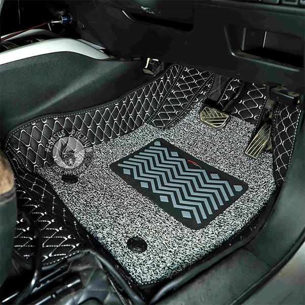 Product Features☑ Perfect fit, 100% tailor-made, Different Colors, and customizable.☑ Luxury styling with a Quality fitted finish.☑ 100% Waterproof and Dust-proof.☑ Provides protection against dirt, mud, dust, moisture, and grime.☑ Installation is quick and easy.☑ Custom Made as Per Car Model's Specifications.☑ Maintainable and easy to clean with a vacuum cleaner or a duster.☑ Easily foldable and storable mats that take up a very limited amount of space.Note: 4,500/- is the starting price it may be different because of your Car model, year, and specification