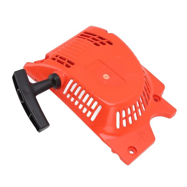 New recoil starter for chainsaw 4500 5200 5800 4900 45cc 52cc 58cc-The single recoil pull starter is a good after Part replacement, easy to use with the pull rope for starting the grass cutter.-45cc 52cc 58cc chainsaw parts single recoil pull starter assembly chainsaw spares for chinese chainsaw 4500 5200 5800 recoil starter accessories.-Colour is red, size as the picture show, package included 1x pull starter. Garden tool parts, please compare it carefully with your old coil.-Aftermarket part compatible with tarus (for taurus), timber tech, silver line, kiam sher wood, raptor, trues hopping, sanli, plantiflex, viron, b and q, rok, bbt, skatco, eckman and many other models.