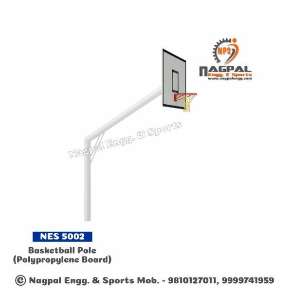 Basket Ball Pole Set Product Code : NPS 5002Main Pipe : 6 inch DiaBoard Frame: 15 x 55 mm MS BoxBoard : Polypropylene Board 20MMFoundation Structure : MS Angle