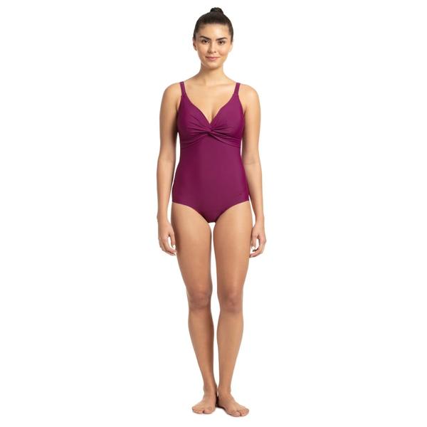 BrigitteLook and feel fabulous in the water. Sophisticated in timeless colours with an elegant twist detailing at the front, this figure-flattering swimsuit features removable bra pads and a powermesh inner liner which smooths the tummy for added confidence at the pool or beach. Made from soft and comfortable Endurance®10 fabric, it's designed to fit like new for longer and retain its shape.Features• Padded bust support - removable bra pads provide added support and shaping. • Tummy control panel - inner mesh panel holds and flatters the figure • U back design-helps make it easy when putting on or taking off your swimsuit • Adjustable straps - for a better fit • Higher chlorine resistance than standard swimwear fabrics - fits like new for longer with CREORA® HighClo™ • Shape retention - fabric stretches so you can enjoy your swim without feeling restricted • Sun protection - UPF 40+Fabric Description: Endurance®10 Fabric Composition: 80% Nylon 20% Elastane (CREORA® HighClo™)