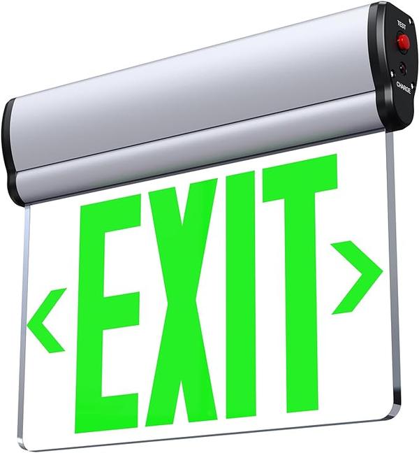 LED Exit Sign Glass Exit Word Double Face