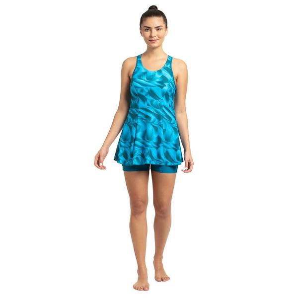 Allover Printed Swimdress with BoylegComfortable and supportive, our swimdress is ideal if you prefer more coverage than a standard suit. This silhouette is a perfect blend of comfort, modesty and style. It comes with removable bra pads for enhanced comfort and offers a confident fit. Featuring Endurance®10 which is chlorine resistant and designed to last longer.Features• Enhanced leg coverage• Racerback design aids shoulder movement & oers enhanced back coverage• Removable Bra Pads - for enhanced comfort and confidence• Higher chlorine resistance than standard swimwear fabrics - fits like new for longer with CREORA® HighClo™• Shape retention - fabric stretches so you can enjoy your swim without feeling restricted• Sun protection - UPF 40+Fabric Description: Endurance®10Fabric Composition: 80% Nylon 20% Elastane (CREORA® HighClo™)