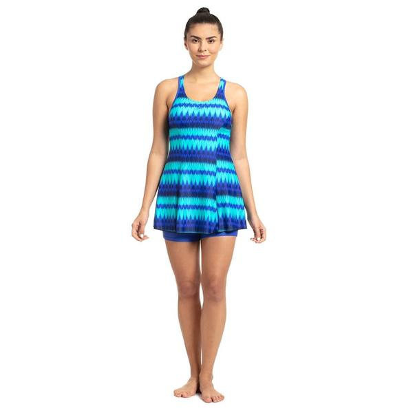 Speedo Allover Printed Swimdress with Boyleg