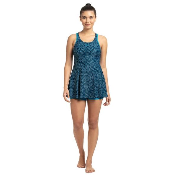 Allover Printed Swimdress with BoylegComfortable and supportive, our swimdress is ideal if you prefer more coverage than a standard suit. This silhouette is a perfect blend of comfort, modesty and style. It comes with removable bra pads for enhanced comfort and offers a confident fit. Featuring Endurance®10 which is chlorine resistant and designed to last longer.Features• Enhanced leg coverage• Racerback design aids shoulder movement & oers enhanced back coverage• Removable Bra Pads - for enhanced comfort and confidence• Higher chlorine resistance than standard swimwear fabrics - fits like new for longer with CREORA® HighClo™• Shape retention - fabric stretches so you can enjoy your swim without feeling restricted• Sun protection - UPF 40+Fabric Description: Endurance®10Fabric Composition: 80% Nylon 20% Elastane (CREORA® HighClo™)