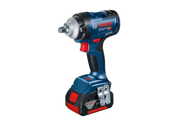 FAIR TRADE CORPORATION (FTC MUMBAI) Authorised Dealers for BOSCH GDS 18V-400 PROFESSIONAL CORDLESS IMPACT WRENCHOrder Number: 0 601 9K0 0F0PRODUCT HIGHLIGHTS:The GDS 18V-400 Professional cordless impact wrench dominates the mid torque class in terms of power and robustness. It is perfect for use with M10 bolts and M12 bolts. Providing 400 Nm torque, this impact wrench is powerful enough to tighten even the maximum size of M20 bolts. The tool is further improved in its robustness by enhancing the lifetime of the critical components. Belonging to the Bosch Professional Heavy Duty line, this impact wrench is perfect for use in extreme environments.FUNCTIONS & KEY FEATURES:- Bosch’s Powerful 400Nm Impact Wrench, where Power & Durability Come Together- Most powerful device in the mid torque class- Ideal for various bolting applications- Powerful enough to tighten M20 bolts (30mm nuts) thanks to 400 Nm torque- Improved robustness thanks to higher lifetime of the critical components- Auto Bolt Release (ABR) feature makes disassembling easier by ensuring tool is automatically stop when nuts are loosenTECHNICAL DATAADDITIONAL DATA:- Battery voltage: 18.0 V- Torque, max.: 400 Nm- No-load speed: 2,500 rpm- Tool holder: 1/2'' Square- No-load speed (1st level): 2,5 00 rpm- Weight excl. battery: 1.25 kg- Impact rate: 3,700 bpm- No-load speed (2nd level): 0-0 rpm- No-load speed (3rd level): 0-0 rpm- Breakaway torque, max.: 600 NmSCREW DIAMETER- Bold size: M 10 – M 20TOTAL VIBRATION VALUES (TIGHTENING SCREWS AND NUTS OF MAXIMUM PERMITTED SIZE)- Vibration emission value ah: 10 m/s²- Uncertainty K: 1.5 m/s²TIGHTENING SCREWS AND NUTS OF MAXIMUM PERMITTED SIZE- Vibration emission value ah: 10 m/s²- Uncertainty K: 1.5 m/s²The A-rated noise level of the power tool is typically as follows: Sound pressure level 91.5 dB(A); Sound power level 102.5 dB(A). Uncertainty K= 3 dB. Product specifications are subject to changes as made by the brand.*Kindly contact / submit query for latest price.*For more details: Contact on - Tel : 022-66371886 / Email : sale@fairtradecorp.in