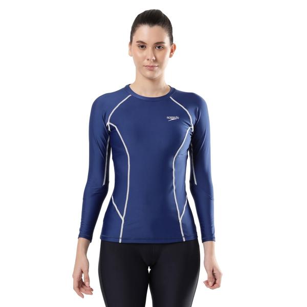 Long Sleeve SuntopOur pull-on style top features a crew neck and long sleeves, giving sun protection for the chest, back and arms. With UPF 40+, our Eco EnduraBrite fabric is perfect for outdoor swimming and the beach. Containing Creora® HighClo™, it is more chlorine resistant than standard swimwear fabrics.Features• Slim fit• Pull-on Suntop - perfect for sun protection both in and out of the water• Removable Bra Pads - for enhanced comfort and confidence• Higher chlorine resistance - fits like new for longer with CREORA® HighClo™• Shape retention - fabric stretches so you can enjoy your swim without feeling restricted• Sun Protection Top - UPF 40+Fabric Description: Eco EnduraBriteFabric Composition: 82% Recycle Polyester, 18% Elastane