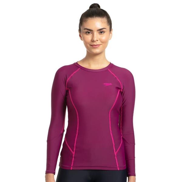 Long Sleeve SuntopOur pull-on style top features a crew neck and long sleeves, giving sun protection for the chest, back and arms. With UPF 40+, our Endurance®10 fabric is perfect for outdoor swimming and the beach. Containing Creora® HighClo™, it is more chlorine resistant than standard swimwear fabrics.Features• Slim fit• Pull-on Suntop - perfect for sun protection both in and out of the water• Removable Bra Pads - for enhanced comfort and confidence• Higher chlorine resistance - fits like new for longer with CREORA® HighClo™• Shape retention - fabric stretches so you can enjoy your swim without feeling restricted• Sun Protection Top - UPF 40+Fabric Description: Endurance®10Fabric Composition: 80% Nylon, 20% Elastane(Creora® HighClo™)