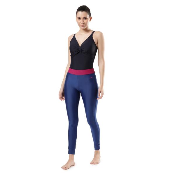 Active Contrast LeggingThis active Legging from our women's Swim Active collection works hard to protect you from the sun’s harmful rays. It features a secure and comfortable wider waistband and offers the perfect technology for a hot day t the beach or pool.Features• Drawstring around waist for enhanced fit and security• All purpose wear - for swim, gym or leisure• Higher chlorine resistance than standard swimwear fabrics - fits like new for longer with CREORA® HighClo™• Shape retention fabric• Sun Protection - UPF 40+Fabric Description: Eco EnduraBriteFabric Composition: 82% Recycle Polyester 18% Elastane