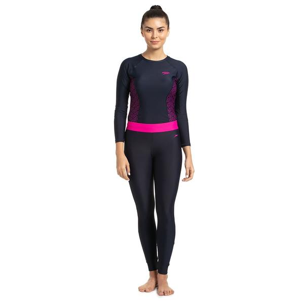 Active Contrast LeggingThis active Legging from our women's Swim Active collection works hard to protect you from the sun’s harmful rays. It features a secure and comfortable wider waistband and offers the perfect technology for a hot day t the beach or pool.Features• Drawstring around waist for enhanced fit and security• All purpose wear - for swim, gym or leisure• Higher chlorine resistance than standard swimwear fabrics - fits like new for longer with CREORA® HighClo™• Shape retention fabric• Sun Protection - UPF 40+Fabric Description: Endurance®10Fabric Composition: 80% Nylon, 20% Elastane(Creora® HighClo™)