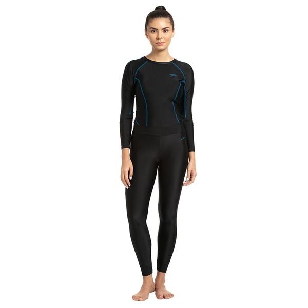 Active Contrast LeggingThis active Legging from our women's Swim Active collection works hard to protect you from the sun’s harmful rays. It features a secure and comfortable wider waistband and offers the perfect technology for a hot day t the beach or pool.Features• Drawstring around waist for enhanced fit and security• All purpose wear - for swim, gym or leisure• Higher chlorine resistance than standard swimwear fabrics - fits like new for longer with CREORA® HighClo™• Shape retention fabric• Sun Protection - UPF 40+Fabric Description: Endurance®10Fabric Composition: 80% Nylon, 20% Elastane(Creora® HighClo™)