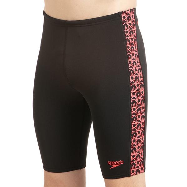 BoomStar Splice JammerCelebrating the iconic Speedo branding, this jammer in classic features side panels printed with our Boomstar print in eye-catching colours. A drawstring waist and integral support provides comfort and security. Our 100% chlorine resistant, Endurance®+ fabric makes this style ideal for everyday swim fitness training.Features• Integral support for enhanced comfort• Drawstring waist - For enhanced fit and security• 100% Chlorine resistant - For long lasting performance• Quick dry - Dries faster after your swim workout• Sun protection - UPF 40+Fabric Description: Endurance®+Fabric Composition: 100% Polyester
