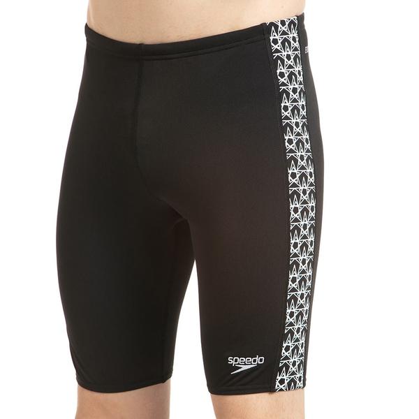 BoomStar Splice JammerCelebrating the iconic Speedo branding, this jammer in classic features side panels printed with our Boomstar print in eye-catching colours. A drawstring waist and integral support provides comfort and security. Our 100% chlorine resistant, Endurance®+ fabric makes this style ideal for everyday swim fitness training.Features• Integral support for enhanced comfort• Drawstring waist - For enhanced fit and security• 100% Chlorine resistant - For long lasting performance• Quick dry - Dries faster after your swim workout• Sun protection - UPF 40+Fabric Description: Endurance®+Fabric Composition: 100% Polyester