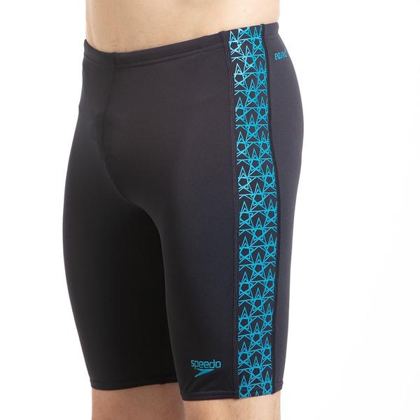 BoomStar Splice JammerCelebrating the iconic Speedo branding, this jammer in classic features side panels printed with our Boomstar print in eye-catching colours. A drawstring waist and integral support provides comfort and security. Our 100% chlorine resistant, Endurance®+ fabric makes this style ideal for everyday swim fitness training.Features• Integral support for enhanced comfort• Drawstring waist - For enhanced fit and security• 100% Chlorine resistant - For long lasting performance• Quick dry - Dries faster after your swim workout• Sun protection - UPF 40+Fabric Description: Endurance®+Fabric Composition: 100% Polyester