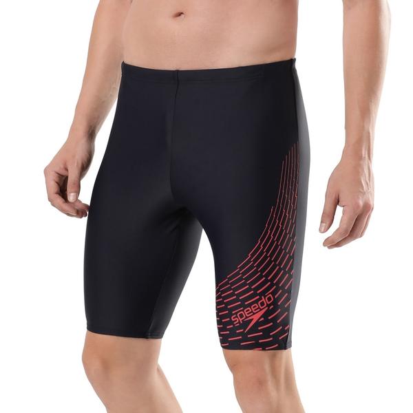Medley Logo JammerStyle and durability from our Essentials range. Feel comfortable and supported during training wearing the Medley Logo Jammer featuring integral support and a drawstring waist. Sleek and stylish with a contrasting orange asymmetric kinetic wave design to the leg, it offers everything you need for a great swim. Ideal for regular pool sessions, our Endurance®10 fabric offers higher chlorine resistance than standard swimwear fabrics and fits like new for longer with CREORA® HighClo™. It's made from 100% recycled waste fabric, so it’s better for the environment too!Features• Integral Support - rubberized liner for comfort and support• Drawstring around waist for enhanced fit and security• Higher chlorine resistance - fits like new for longer with CREORA® HighClo™• Shape retention fabric• Sun protection - UPF 40+Fabric Description: Endurance®10Fabric Composition: 80% Nylon 20% Elastane (CREORA® HighClo™)