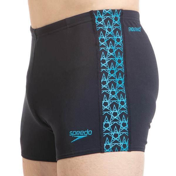 BoomStar Splice AquashortCelebrating the iconic Speedo branding, this aquashort in classic features side panels printed with our Boomstar print in eye-catching colours. A drawstring waist provides comfort and security, while our 100% chlorine resistant, Endurance®+ fabric makes this style ideal for everyday swim fitness training.Features• Integral support for enhanced comfort• Drawstring waist - For enhanced fit and security• 100% Chlorine resistant - For long lasting performance• Quick dry - Dries faster after your swim workout• Sun protection - UPF 40+Fabric Description: Endurance®+Fabric Composition: 100% Polyester