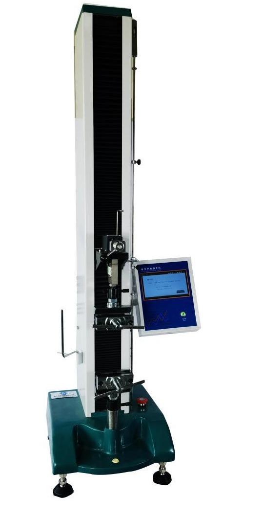 Application:UTM5000 Tensile Tester is a new generation of tester with innovative design, convenient using, excellent performance and pleasing appearance, this tester is special deigned in testing textile, yarn, Straps.Features: Working pattern: CRE principle, controlled by large LCD, equipped with an online interface, can be also controlled by computer with professional textile and yarn testing software., real time display graphs, breaking load, elongation, with PC powerful analysis system, also can give yield load, yield elongation, CV% of load...etc. Adopt Imported sensor from American. High Precision Motor and drive , ball screw, to do a wide range speed setting, suitable for all kinds of material mechanical performance testing. Dual control, touch screen control and computer control. According to the customer need to provide a variety of standard test functions, can also be customized according to customer requirements, results can be output to be word, picture, excel format, With different clamps can perform different test perfectly. All testing results and graphs can be statistics and output into Excel, Word, and be printed accordingly. With the protective function of overload, over current, over voltage, displacement upper and lower limitation, also with emergency stop Multi Unit is selectable: CN, N, Lb, g, Kg, mm, InchTechnical Parameter:Load Cell 120N, 500N, 1000N, 2000N, 5000N (Select one)Resolution of testing force 0.1NLoad measurement accuracy ±0.5% of the indicated load valueJog speed 0.1mm/min-1000mm/min (adjustable)Return speed 0.1mm/min-1000mm/min (adjustable)Speed accuracy <±1%Elongation When gauge length is 100mm, max elongation is 700mmGauge Length 25-500mm (adjustable)Displacement resolution 0.01mmPretension force AdjustableOperating temperature range 0~ 38°CStorage temperature range -10 ~ 45°CHumidity range 10% ~ 90% non-condensingStandard Configuration Main MachineMechanical Tension Grips for Strip Test Mechanical Tension Grip for Grab Test Calibration WeightPC Software Optional Configuration PC, Other Test Purpose GripsTest Function:• Constant Speed Tensile • Test Peeling Test• Tearing Test• Seam Slippage Test • Bursting Test• Definite Elongation Test Load Test • Definite Load Test Elongation Test • Elastic Recovery Test• Single Yarn Strength Test • Lea Yarn Strength TestStandards: ISO13934.1, ISO13934.2, ISO13937.2, ISO13937.4, ISO9073.4, ISO13936.1, ISO13936.2, ISO13935.1, ISO13935.2, ISO 2062, ASTM D2256 ASTM D5034, ASTM D5035, ASTM D2261,ASTM D5587, ASTM D3936, ASTM D4964, ISO 9073.3, ISO, ISO9073-18,ASTM D2061, ASTM 6797,ASTM D 1683 Modified, EN ISO 14704-1..etcWeight : 100 KgDimensions : 380×480×1450mm (LxWxH)Power/Air : 220 /110 V 50/60 Hz