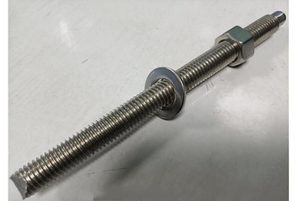 CHEMICAL ANCHOR ALL SIZE MANUFACTURING M6 TO M100 AVAILABLE AND ALL SIZE AVAILABLE SS 304 SS 310 SS 316 SS 302 SS 309 SS321 STAINLESS STEEL SS904L INCONEL MONEL HASTOLLY TITANIUM BRASS COPPER DUPLEX SUPER DUPLEX SMO Chemical anchor fasteners, designed for anchoring into concrete and masonry, can be made from various stainless steel grades to ensure durability, corrosion resistance, and strength. The choice of stainless steel grade for chemical anchors depends on the application's specific requirements, including environmental conditions and mechanical loadings. Here's a list of commonly used stainless steel grades for chemical anchor fasteners:1. **SS 304 (A2)**: The most commonly used stainless steel grade for general applications, offering good corrosion resistance and strength. It's suitable for indoor and mildly corrosive environments.2. **SS 316 (A4)**: Known for its enhanced corrosion resistance compared to SS 304, making it ideal for use in marine and highly corrosive environments. It's often used for outdoor applications.3. **SS 316L**: A low-carbon variant of SS 316, offering similar corrosion resistance with improved weldability and reduced risk of corrosion after welding. It's beneficial in environments where welding is necessary for the installation of anchors.4. **SS 410**: A martensitic stainless steel that can be hardened, offering good strength and moderate corrosion resistance. It's less resistant to corrosion compared to SS 304 and SS 316, so it's used in less aggressive environments.5. **SS 321**: Similar to SS 304 but with the addition of titanium to prevent chromium carbide precipitation, which makes it suitable for high-temperature applications.6. **SS 347**: Like SS 321, SS 347 also avoids chromium carbide precipitation due to the addition of niobium. This makes it suitable for high-temperature applications and environments where intergranular corrosion can be a concern.7. **Duplex Stainless Steel (e.g., 2205)**: Combines austenitic and ferritic stainless steel characteristics, offering high strength and excellent corrosion resistance, including resistance to stress corrosion cracking. Suitable for highly corrosive environments and where higher strength is required.The selection of a stainless steel grade for chemical anchor fasteners must consider the specific requirements of the application, including mechanical loads, environmental conditions, and the presence of corrosive agents.