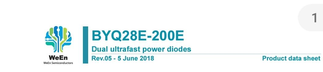 BYQ28E-200E Dual ultrafast power diodes 