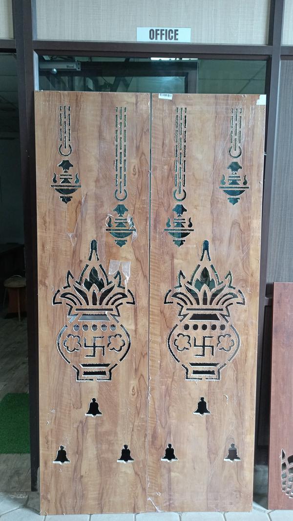 Coimbatore CNC Pooja Door Designs are Available at Low Prize on Coimbatore. Its Give more and more Attraction for Your Pooja rooms.