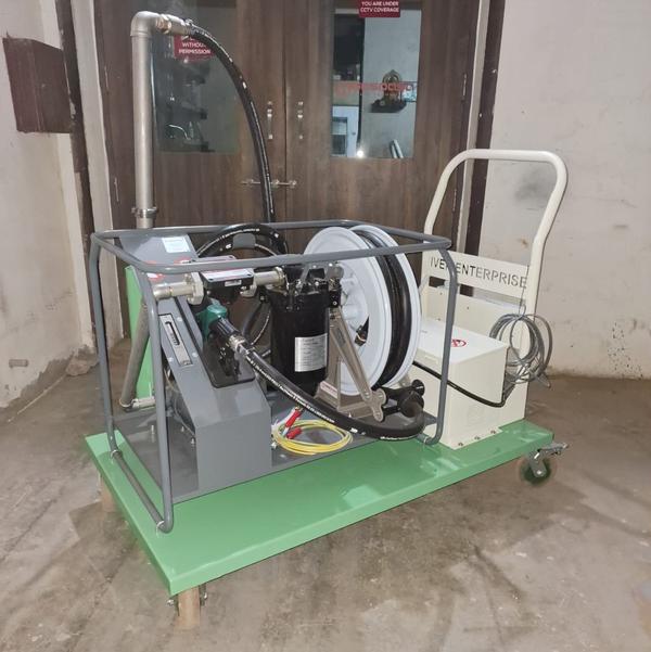  The GESPASA portable kit is a compact, independent and smooth equipment that it is specially designed for the micro-filtered and dry fuel supply. System flow: 50 To 70 l/min Maximum pressure: 1.9 To 2 barIt is composed of: Self-suction pump for ATF (Gespasa AG-900 12VDC PUMP Earth cable with clamp (ATEX pump) Automatic nozzle for diesel or petrol suction kit with check valve and 1” filter. Height 1.35m + 3 meter suction hose. Water absorbent filter with a filtering cartridge state warning or fuel micro filter. (Gespasa Facet Separator Filter 5 (micron) Temp:- (-) 10° C to (+) 50° C. PLCF-110 inline suction (25 micron) SS mess filter.  Electronic meter with Viton joints. (Gespasa Made Auto Rewind Complete Painted 1”X 10 Meter Hose-reel With 1”X10 Meter Hose Pipe With Gespasa Made Aviation PA-80 1” Auto shut off Nozzle With Nozzle Hanger. Gespasa MGE-110 Electronic Flow Meter +/- 0.5% Accuracy. (-)10 to (+)50° C.  Stainless steel connections. COMPLETE TROLLY OF M/S METAL WITH FRONT WHEEL 360 DEGREE MOVING AND BACK WITH ONE DIRECTION TOTAL 4 WHEEL WITH BREAK SYSTEM ON WHEEL AND COMPLETE TROLLY WITH POWDER COATING. 12VDC Battery With Charger. 1 ½ hrs To 2 hrs Battery Back-up.