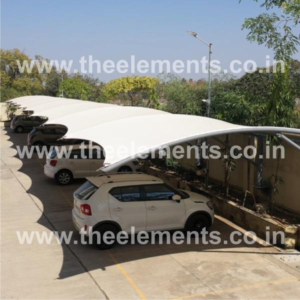 The car parking shades that are made using tensile fabric structures are quite translucent and allow the passage of light and air, making the space lively. These structures keep away any dust or dirt and protect the vehicles from any unwanted particles like leaves, bird drops, etc.