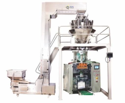 It is a Servo Driven & Load-Cell based Mutli Head Weigher Machine for Pouch Packaging of Granules, Namkeen, Wafers, Dry-Fruits, Whole-Spices, Grocery Products in Granular-Form [10gm -1 Kg];There are 2-Variant Available in Filler System of Weigher:1. 10-Head Weigher [10gm - 1 Kg and 500gm - 5 Kg];2. 14-Head Weigher [10gm - 1 Kg, 500gm - 5 Kg and 1 Kg - 10 Kg].