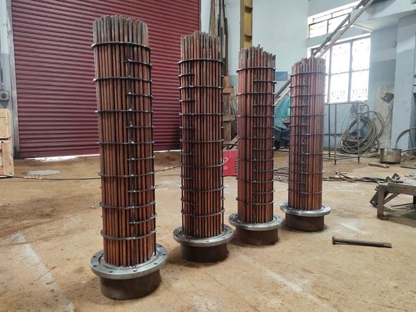 Copper tube bundle.