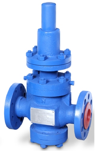 K-TECH pressure reducing valves with downstream surge control are based on the 106-PG or 206-PG main valve. Pressure reducing pilot valve senses the downstream pressure through a connection at the valve outlet. Under flowing conditions, the pilot reacts to small changes in pressure to control the valve position by modulating the pressure above the diaphragm. The downstream pressure is maintained relatively steady at the pilot set-point. The surge pilot senses the downstream pressure. If the pressure rises above the pressure reducing pilot setting and reaches the surge pilot setting, the surge pilot opens in order to close the main valve rapidly.