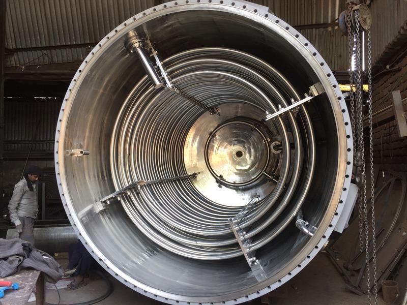 Mixing tanks are used in chemical process systems to mix multiple liquid components to create new compounds or products. These tanks typically feature separate inputs for each component, as well as output piping to feed the mixture into the next phase of the process system.