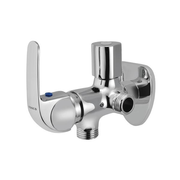 2-Way Angular Stop Cock with Wall Flange