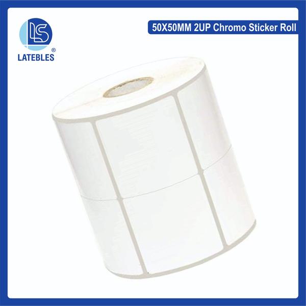 50MM X 50MMCromo Paper : Semi CoatedCore Id: 1 inch2000 pcs / roll