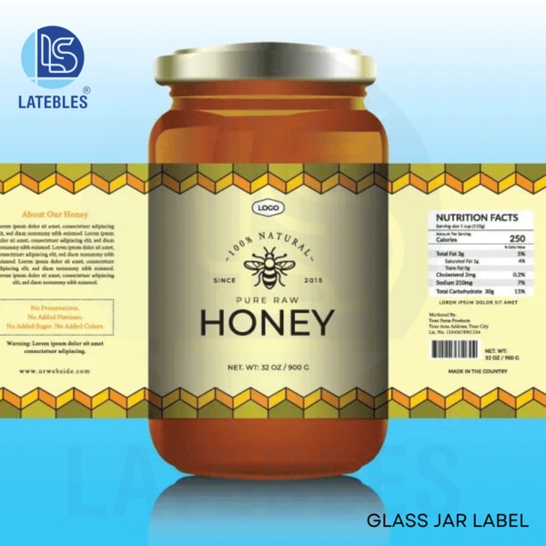 GLASS JAR LABELSPP WhiteRoll Form Multi colorFlexo and digital Printing