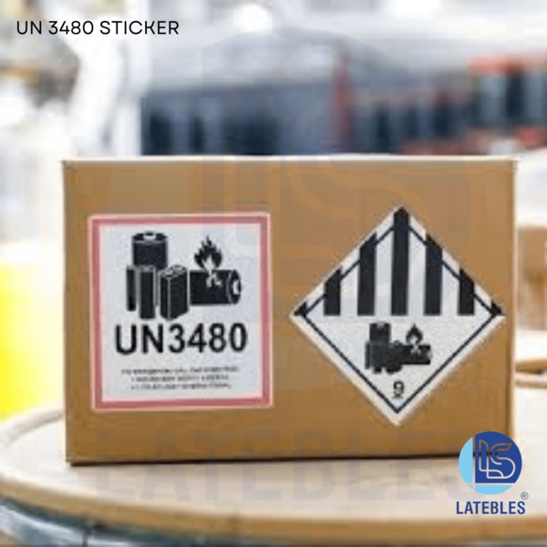 UN3480 StickerCromo PaperRed and black Printing