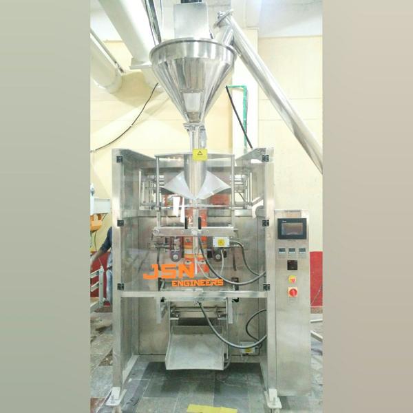 Double-Servo Driven High Speed Auger Filler Machine for Atta  / Flour Pouch Packaging [1 Kg - 10 Kg] .