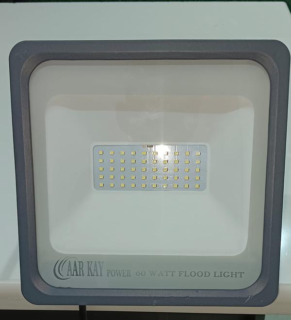60 Watt LED Flood Light IP66 Cool White 6000k Colour Temperature made of Aluminium Body 90V to 240V 50Hzwith 2 years of warranty period