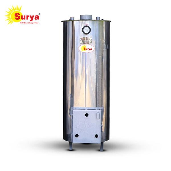 Wood-fired water heaters generally have lower operating costs compared to systems that rely on electricity or fossil fuels. While there may be initial investments in equipment and installation, ongoing fuel costs can be relatively low, especially if residents have access to free or low-cost wood.Working Principle:the wood-fired water heater's working principle relies on the combustion of wood to generate heat, which is transferred to the water through a heat exchanger. The heated water is then circulated or stored in the tank for later use, providing a source of hot water without relying on electricity or other fuel sources.😎😎ALWAYS USE SURYA NATURAL WOOD FIRE WATER HEATER💪 No body pain NO hair fall Zero Current charge 🧾 SAVE YOUR MONEY💵SUITABLE 📍 🔹DOMESTICFuture 📍🌀Hot water in just 10 minute🌀Running cost based on occupancy🌀 Compact Size🌀 Long heat retention 🌀 Suitable for hard water🌀 Multi-floor hot water connection (Without EB)🌀 Own Modern design 🔸 Own with pride and easy upkeep🔸 Dependable and longer life span🔸 Cost effective and reduced carbon foot print🔸 Huge electricity and money saving💠 Bio-energy is heating fuel Energy from waste.💠Solve waste disposal problem.💠100 % safe (Non electrical).Product detail📍🔸50mm Glass wool Insulation🔸Covers Sheet SS Sheet🔸Temperature Meter🔸Safety Valve🔸With Stand Heat In 8hrs🔸Tested for 7.5kg air pressure🔸5 year warranty🔸Rust Proof coatingAccessories 📍♦️Exhaust Pipe Stand♦️Gray drawer♦️Fire bar♦️Dore♦️Chimney cover ♦️Temperature gauge♦️Spring type enclosed safety valves♦️User manual and Warranty card 📍Technical 🔹Model : 80L 🔹Colour : Sliver Ash🔹Surface Finish : Mirror Polish 🔹Types : Vertical Tubular Heaters🔹Automation Grade : Semi Automatic🔹Usage/Application : Water Heating🔹Operating Temp.. : 100C🔹Working Pressure : 7.5kgs/cm2 🔹 Hot Water Output : 3L hr 🔹Hot Water 🕰️ : 60C 15Minute 🔹 60C Hot water : 1L to Mix 2L could water🔹Fuel Consumption : 2.5kg @max load🔹Total weight : 68kg without water 🔹Top circle : 4mm🔹Fire Pipe : D 4.6inch x T 4mm 🔹Outer tank : 3mm🔹Inner tank : 4&5mm🔹Installation Sheet : 0.4mm (430G)🔹Diameter : 18inch🔹Height : 3feet🔹Inlet Size : 3/4 inch Coupling 🔹Outlet Size : 3/4 inch …🔹Drainage : 1/2 inch 🔹Temperature : 1/2 inch 🔹 Safety valve : 1/4 inch 🔹 Fire Bar : 5Kg 🔹Firing Area : 400 volume (inch)🔹Exhaust Pipe : H 10Feet x Dia 3inch🔹Place Requirement : 1.5 x 1.5 feet🔴 No Of Output : 2-3Rooms🔴 No of person : 1-8 (Once Heating)Cost Comparison Of Different :Per person need 20L hot water fuel Rate 1 Wood (home waste) : Zero Cost 2 Electrical : 12Rs3 Solar (Electric beakup) : 5Rs4 Charcoal : 8Rs5 Kerosene : 9Rs6 LPG : 12Rs7 Natural Gas : 6Rs◾️Maintenance*: ☑️Dirty, Rusty or Smelly WaterIf your water is smelling off, it is almost always an indicator of some kind of bacteria growth. You will need to flush your tank as well as If this is the case.☑️More Time & Fuel it is almost always an indicator of some kind of Dust Growth. Your will need to clean Boiler Exhaust pipe as well as.❤️Boiler keep Dry❤️don’t placed any things(like shampoo , soup, etc) top side of boiler ❤️Plumbing connection make Without leaking ❤️ don’t use plastic ❤️ Do not fit non return valve (NRV) ❤️ Clean the waste AshWe are from Surya Industries, located in Codissia Industrial Park B, Coimbatore. We have been manufacturing wood fire water heaters under the brand name of Surya Water Heater since 2000. Our product range includes commercial and domestic water heaters.