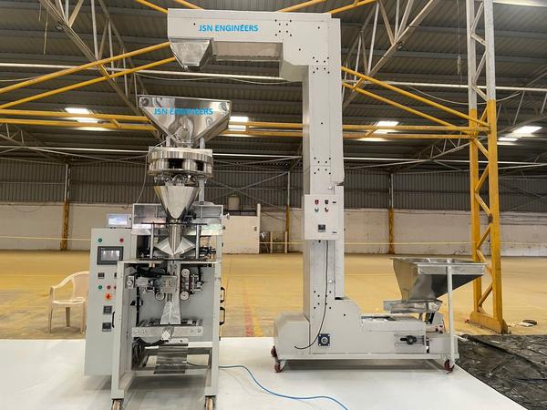 Special-Disc based & Automatic Product-Feeder System based Full-Pneumatic Collar-Type High-Speed Volumetric Cup Filler Machine for Sugar Pouch Packaging [Up to 1 Kg]