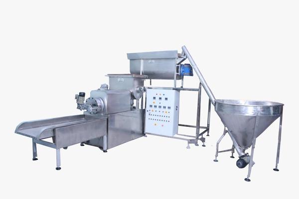 Easy to operate and maintain. Contact parts are food grade.Standard parts ensure long life.AC Motor : 25 HP. (Make: CG/ Siemens)Capacity : 500 / 550 kg/h.Gear Box : Make: Premium. A C Geared motor : 3 HP for hopper.A C Motor : 3 HP For vacuum pump.A C Geared Motor : 0.5 HP for cutter.M O Screw & Barrel : Mild steel with hard chroming.M O C : Painted Mild Steel with S S claddingCooling System : Yes. Water coolingElectric supply : 415 V 50 Hz 4 wireElectric control panel fully automatic. Main motor speed variable.Cutter motor speed variable.Temperature controller automatic.All motor & Gear box is of Reputed company.With three Dies. (Macaroni, Spiral, Vermicelli)