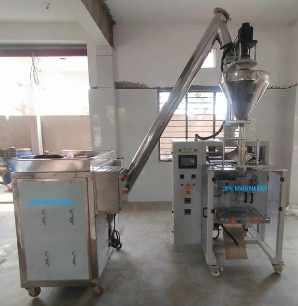 Fully-Automatic & Pneumatic Collar-Type High-Speed Servo Auger Filler Machine for Powder like Besan & Maida Pouch Packaging [200gm - 1 Kg].