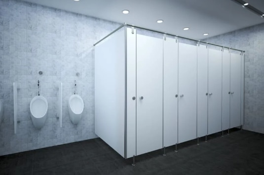 Simple yet contemporary is anonymous with SS Pipe Glance. The model comes with the most extensively used stainless steel hardware coupled with sturdiness of high pressure 12mm or 18mm Compact Laminate. It offers standard adjustable foot along with stainless steel top rail for providing extra strength. The rest of the hardware like the hinges, locks, door knobs and coat hooks are also provided in stainless steel. Hence, making it an elegant and ideal option for heavy traffic areas where functionality matters the most.Product SpecificationsProduct Type-Toilet Cubicles Partition Board Material-Phenol Resin (HPL) Hardware Material-SS 304/316 grade Sections-Stainless Steel 304 grade Color-Any Color Application-OtherGlue-Melamine Surface Finishing-Suede, Wood Grain, Matte Feature - Moisture Resistant, Fire-Resistant, Environment FriendlyTrade InformationPayment Terms -Cash Advance (CA) Delivery Time - 10 to 15 DaysShoebox Adjustable Leg Gravity Hinges WC Indicator Lock Door Knob Coat HookTop Rail Corner Holder Tubular Holder Wall Bracket U Channel Door Stopper