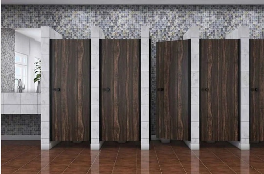 A combination of style and stability. Vibrancies' Splendid is ideal for renovation projects, using existing intermediate brick walls. With the usage of existing intermediate brick walls this model fits in perfectly as it suffices only the door requirements. Thus, Splendid replaces the traditionally used door setup with contemporary looking masonry walls. This model comes with a 12 mm or 18mm thick Compact Laminate doors in varied colors and designs along with aluminum and nylon polyamide (Grade 6) fittings.PRODUCT DETAILS:Nylon Polymide Thumb-Turn & IndicatorAluminum Anodized D-Poll Channel Nylon Polymide Coat HookIndicator Lock Set